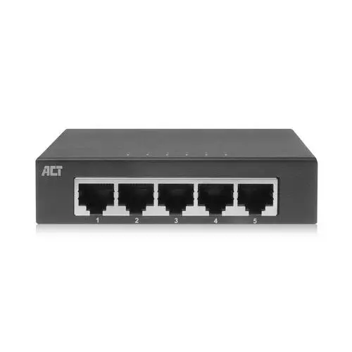 ACT 10/100/1000 Mbps network Switch 5 portsmetal housing