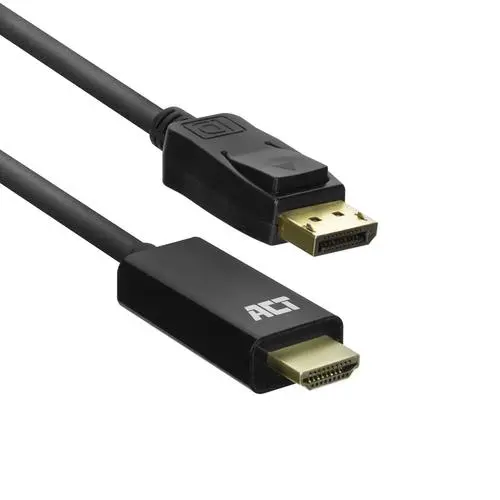 ACT Adapter Cable DisplayPort male - HDMI male 4K @ 30Hz 1.8 Meter