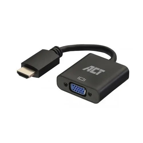 ACT Adapter Cable HDMI male - VGA female with audio 0.15 Meter Previous Ewent EW9864