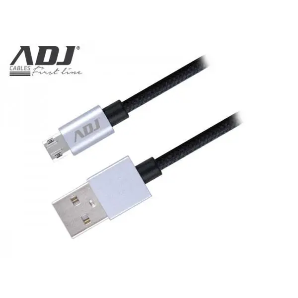 ADJ 110-00089 Omkeerbare USB 2.0/micro-USB-kabel AI219, 1,5 m, nylon