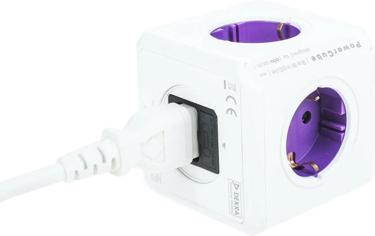 Allocacoc PowerCube Stekkerdoos + USB met Reisstekkers 1,5m