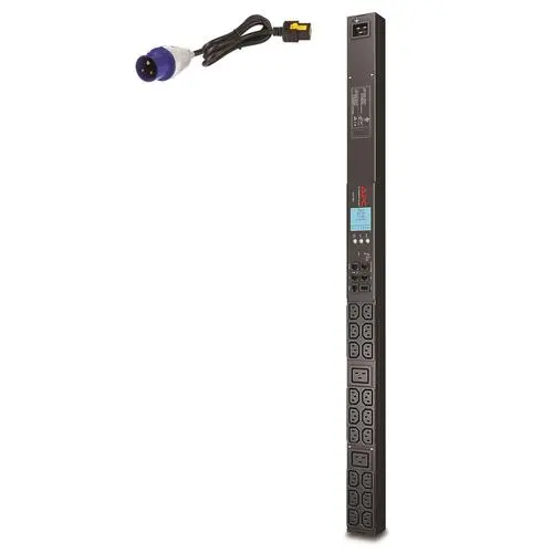 APC Rack PDU AP8858EU3 - Metered, ZeroU, 16A, 230V, (18x) C13 & (2x) C19, IEC 309 16A stekker