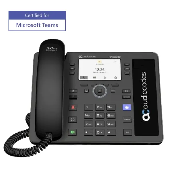 AudioCodes Teams C435HD-R IP-Phone PoE GbE