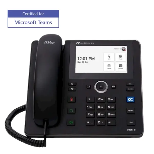 AudioCodes Teams C455HD IP-Phone PoE GbE black