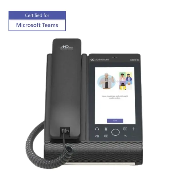 AudioCodes Teams C470HD Total Touch IP-Phone PoE GbE