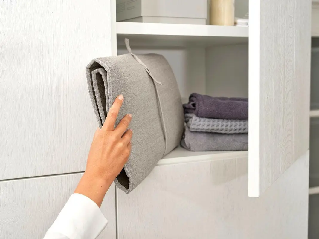 Brabantia Kledingstoomdeken met Deurhaken Grijs