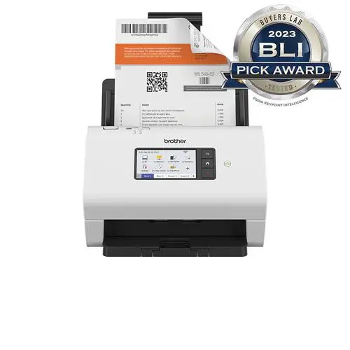 Brother Desktopscanner dubbelzijdig scannen 60 ppm (dubbelzijdig zwart-wit/kleur) 600 x600 dpi 1024MB USB host 10.9 cm LCD touchscreen 100 vel ADF