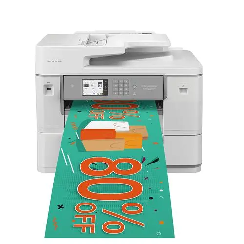 Brother Flatbed/ADF kleur A3/langformaat inkjetprinter/copier/scanner/fax/PC-fax 33K6 35/32 ppm (zwart-wit/kleur) 1200x4800 dpi512MB USB host USB 2.0