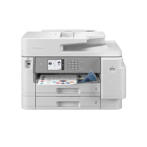 Brother Flatbed/ADF kleur A4 inkjetprinter/copier/scanner/fax/PC-fax A3 printmogelijkheden 33K6 35/32 ppm (zwart-wit/kleur) 1200x4800 dpi 512MB USB host USB 2.0 Hi-Spee