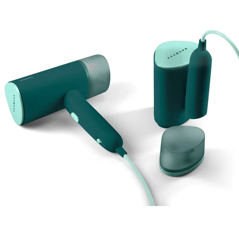 Clothes steamer 1000W @220V 120ml detachable water tank Dark Green pouch Metal plate