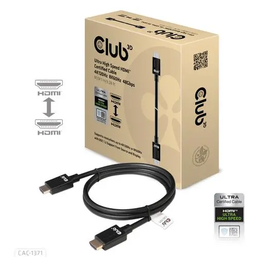 Club 3D HDMI 2.1 Ultra High Speed 10K 120Hz 1Meter M/M