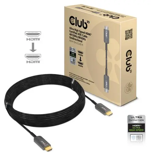 Club 3D HIGH SPEED HDMI AOC CABLE 8K60HZ 4K120HZ 10M/ 32.80 FT M/M