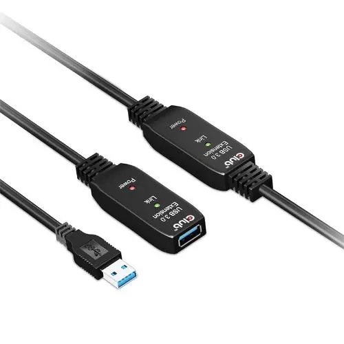 Club 3D USB TYPE A GEN 1 ACTIVE REPEATER CABLE 10METER / 32.8FT SUPPORTS UP TO 5Gbps