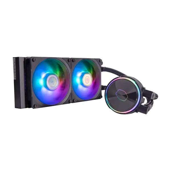 Cooler Master MLY-D24M-A23PZ-R1 PL240 Flux, 240 mm radiator, 120 mm x2, 0-2300 RPM ± 10%, RGB LED