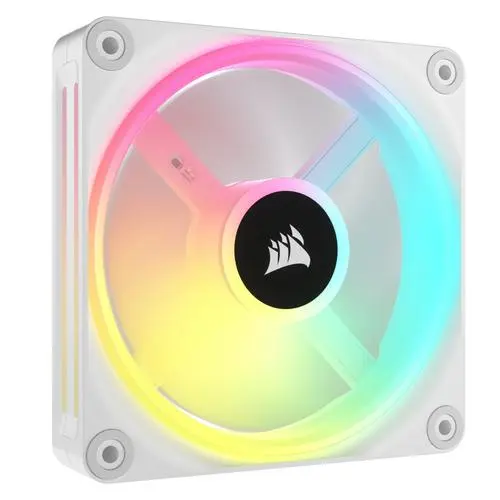 Corsair QX RGB Series iCUE LINK QX120 RGB WHITE120mm Magnetic Dome RGB Fan Starter Kit