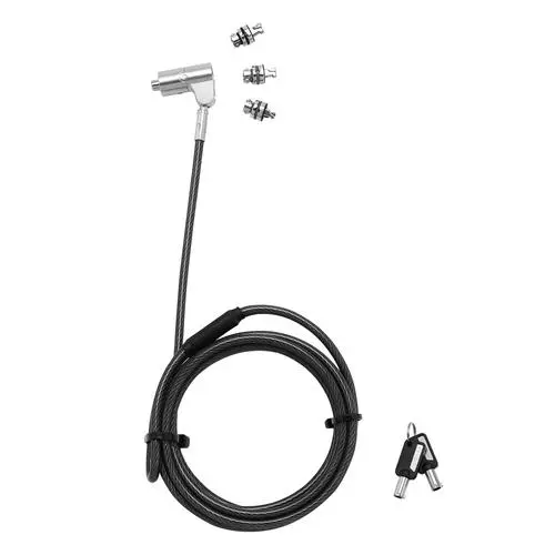 DICOTA D31700 kabelslot Zwart, Zilver 2 m