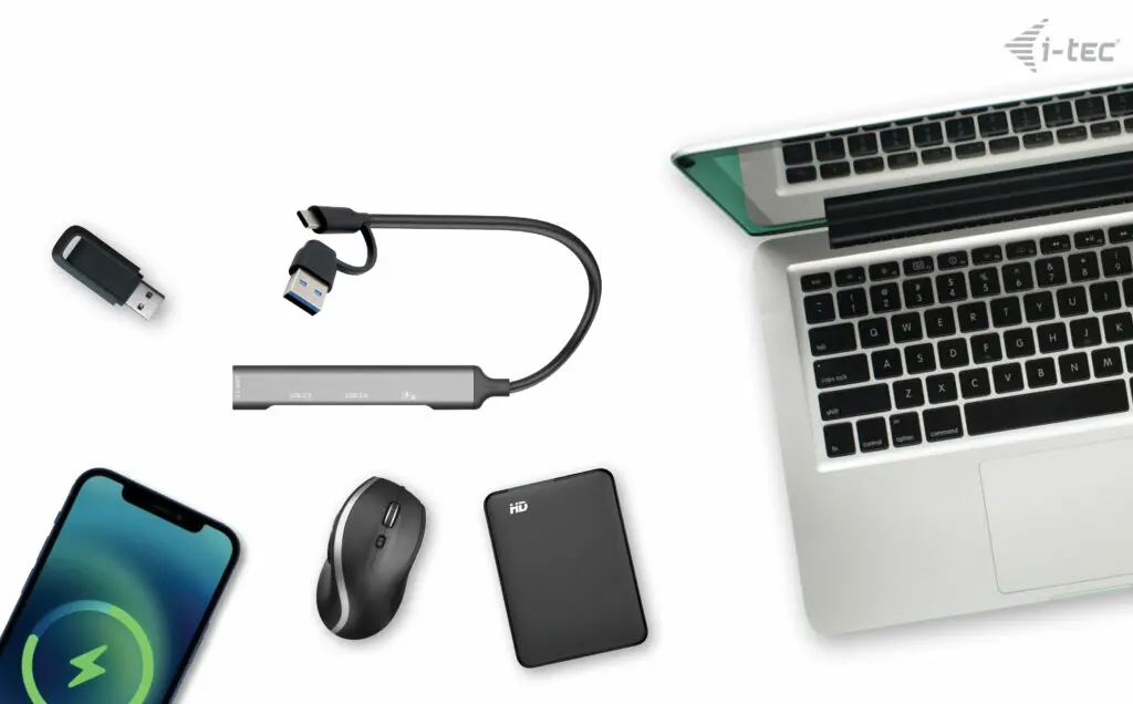 i-tec USB-A/USB-C Metal HUB 1x USB-C 3.1+3x USB 2.0