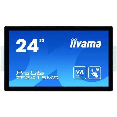 Iiyama 24i PCAP Bezel Free 10P Touch. 1920x1080. Anti-Fingerprint coating. VA panel. DisplayPort. HDMI. VGA. 315cd/m (with touch). 3000