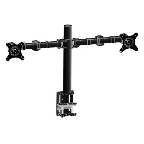 Iiyama Flexible desk mount for dual monitor. Desk mount with clamp or grommet. Monitorsize 10~30i. VESA 75x75 or 100x100mm. <=10kg.