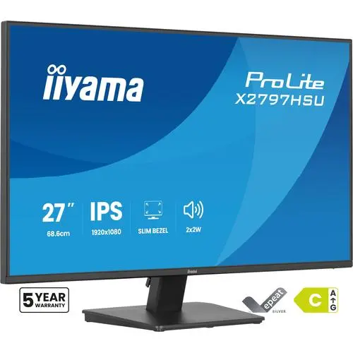 iiyama ProLite X2797HSU-B1 computer monitor 68,6 cm (27") 1920 x 1080 Pixels Full HD LED Zwart