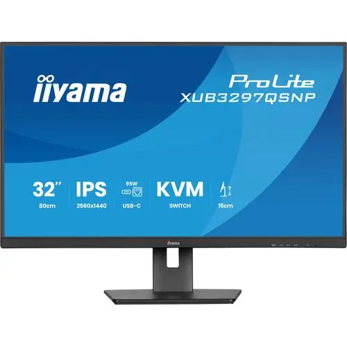 iiyama ProLite XUB3297QSNP-B1 computer monitor 81,3 cm (32") 2560 x 1440 Pixels Quad HD LED Zwart