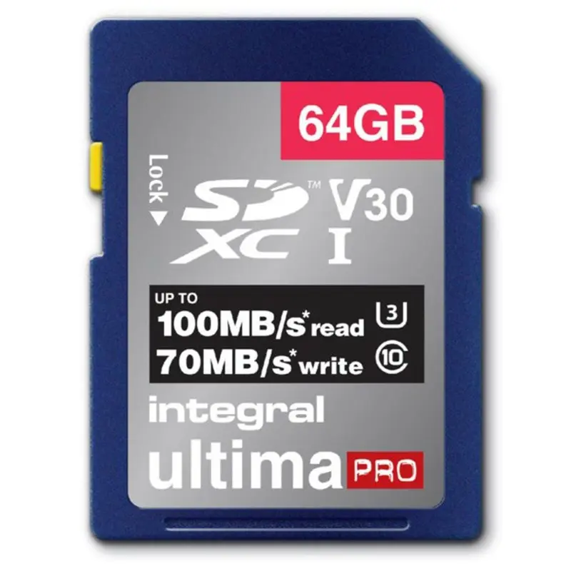 Integral V30 SDXC card 64GB 100MB/s