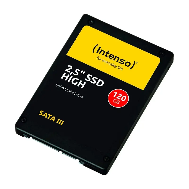 Intenso Interne 2,5" SSD SATA III High , 120 GB, 520 MB/seconden, 3813430