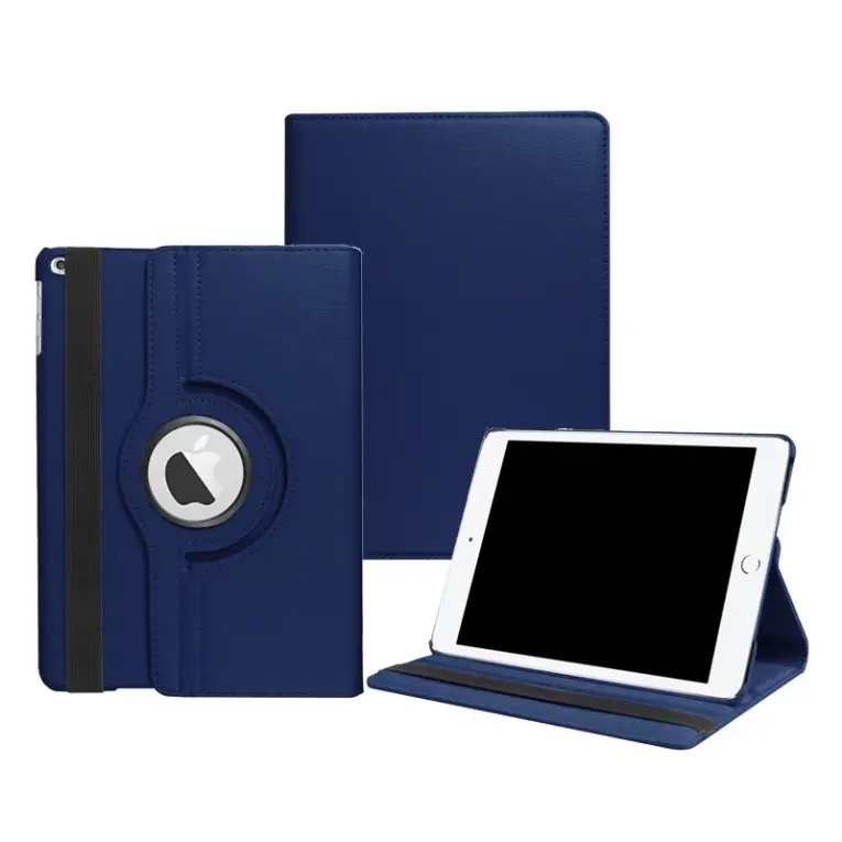 iPad 2017 hoes - 360 graden draaibaar - blauw