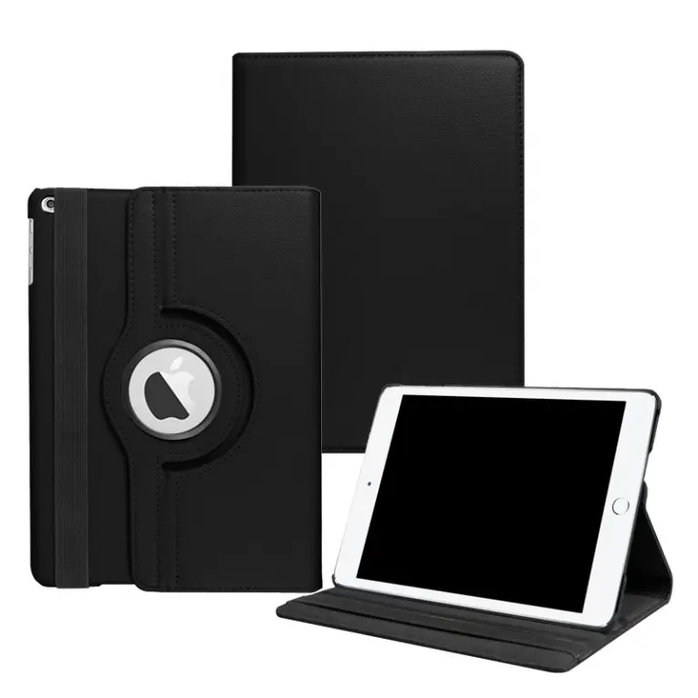 iPad 2017 hoes - 360 graden draaibaar - zwart