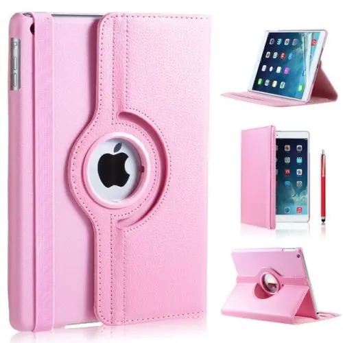 iPad 2018 hoes - 360 graden draaibaar - licht roze