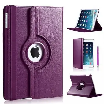 iPad 2018 hoes - 360 graden draaibaar - paars