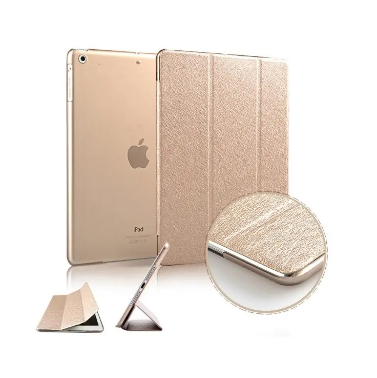 iPad 2018 Smart Cover Case - Texture Champagne Goud