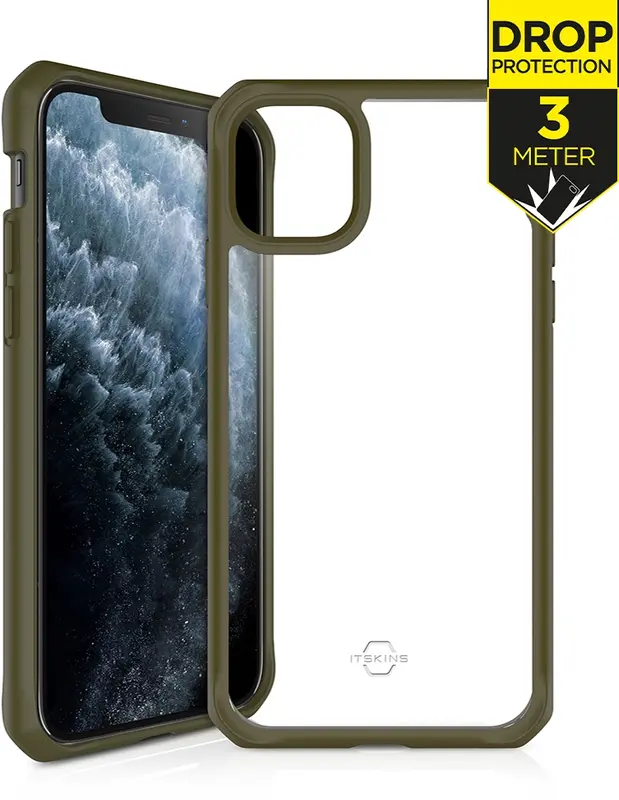Itskins Level 2 Hybridsolid For Apple Iphone 11 Pro Kaki/Transparent