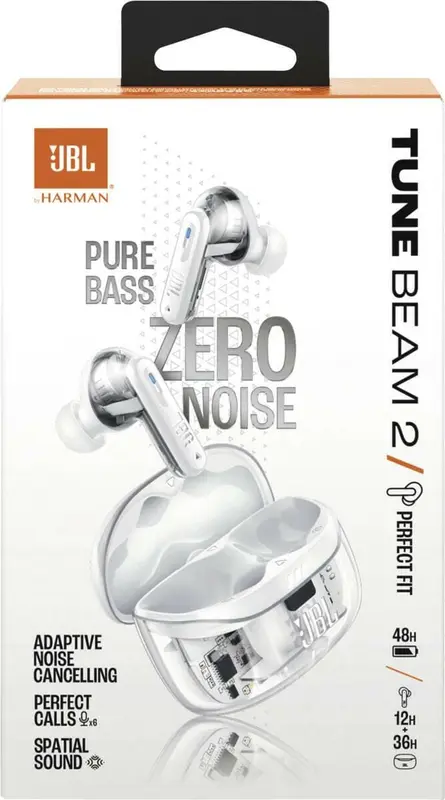 JBL Tune Beam 2 ghost wit