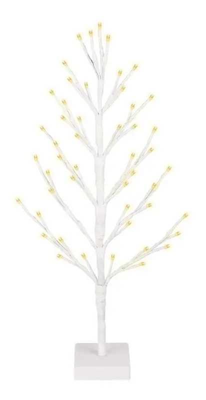 Kerstboom met LED - 60cm - 51 LED - Warm Wit - wit