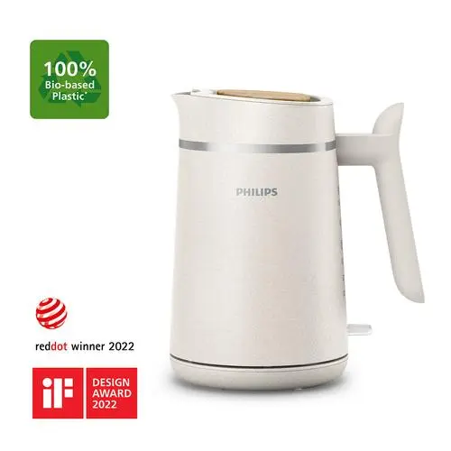 Kettle 1.7L Matt plastic white speckle biobased