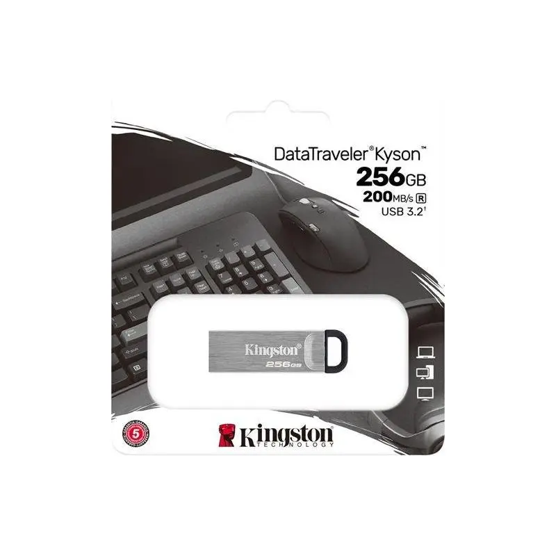 Kingston DataTraveler Kyson USB Flash Drive- USB 3.2  - 256 GB - DTKN/256GB Kingston DataTraveler Kyson USB