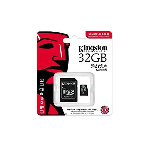 Kingston Industrial microSD – 32 GB microSDHC industriële C10 A1 pSLC kaart + SD-adapter – SDCIT2/32 GB