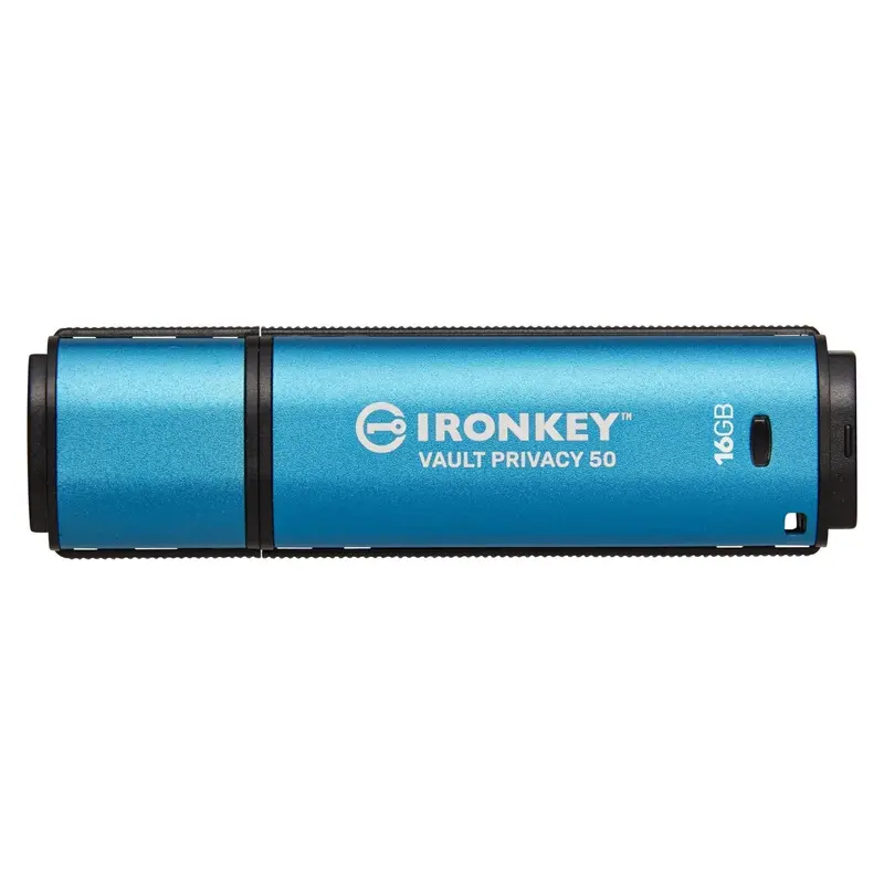 Kingston IronKey Vault Privacy 50 Drive Flash Drive USB FIPS 197 gecertificeerde & XTS-AES 256-bits gecodeerde USB-drive voor - IKVP50/16GB