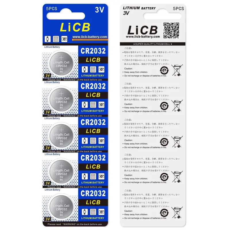 knoopcellen CR2032 lithium CR2032, 10 stuks LICB