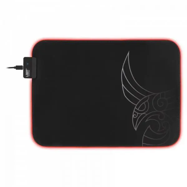 L33T Gaming 160405 Karlvagn RGB Gaming-muismat, Middelgroot, Snel oppervlak. 355 x 255 x 3 mm, Zwart