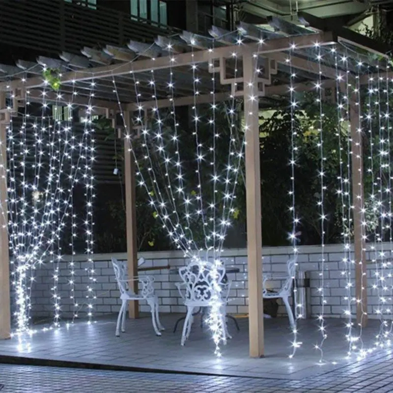 Led gordijn kerst - 3 x 3 meter - koud wit - 300 leds