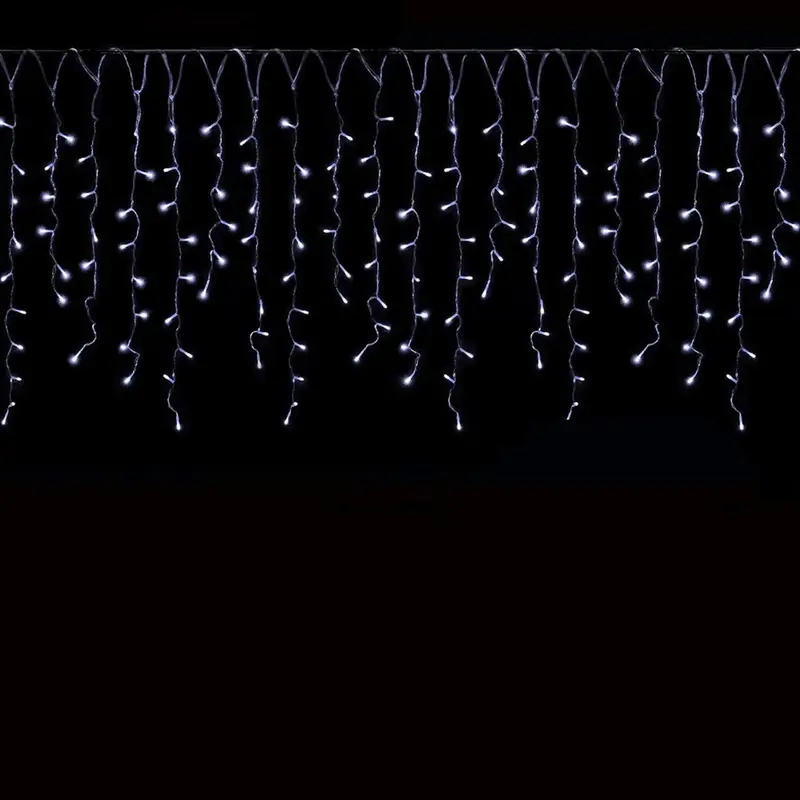 Led gordijn kerst - 5 meter - Koud wit - 200 leds