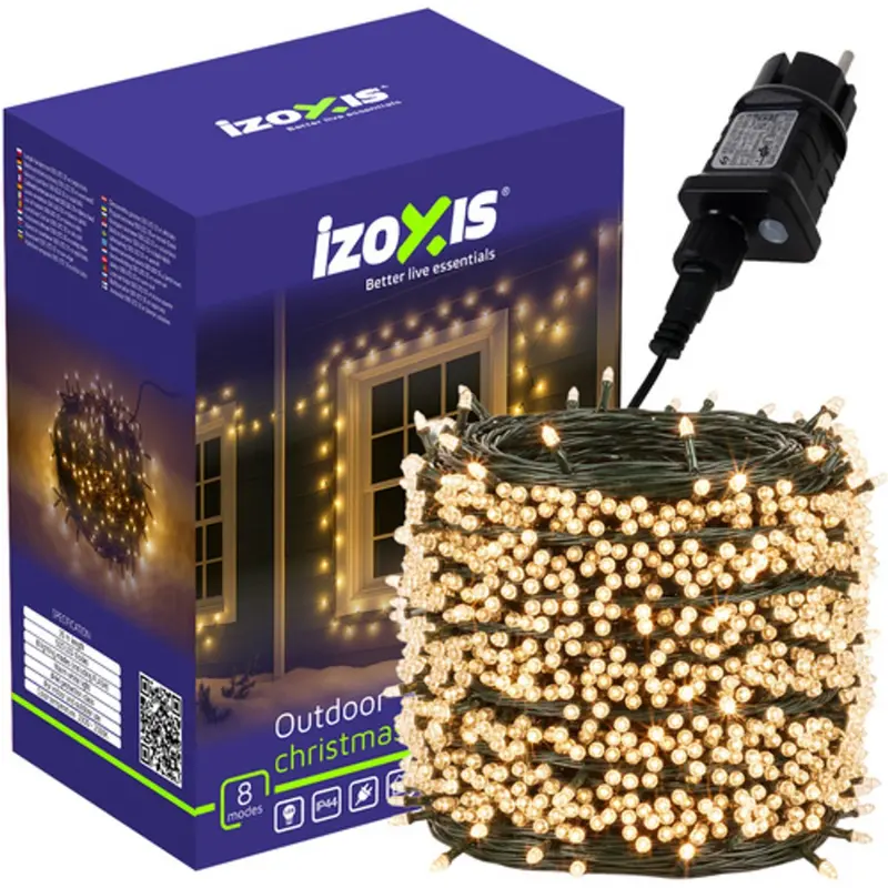 LED kerstverlichting – 500 LED – Warm wit – 35 m – IP44 – 8 standen + flitsfunctie