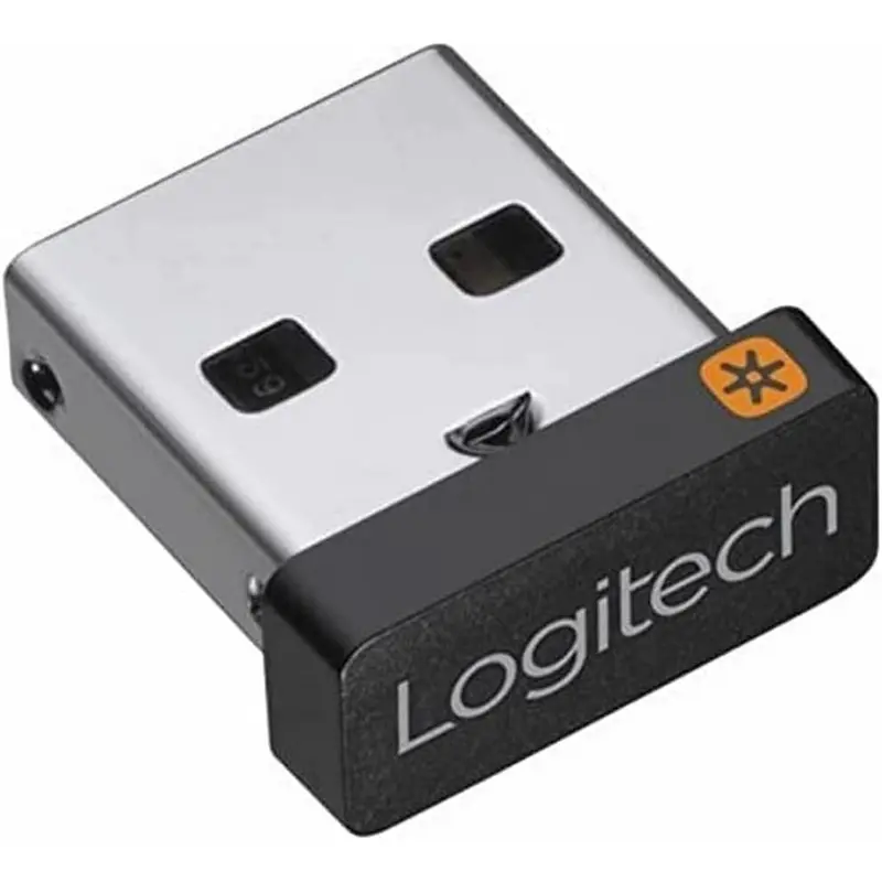 Logitech USB Unifying Receiver, 2.4 GHz Wireless Technology, USB Plug Compatible with all Logitech Unifying Devices like Wireless Mouse and Keyboard, PC / Mac / Laptop - Black
