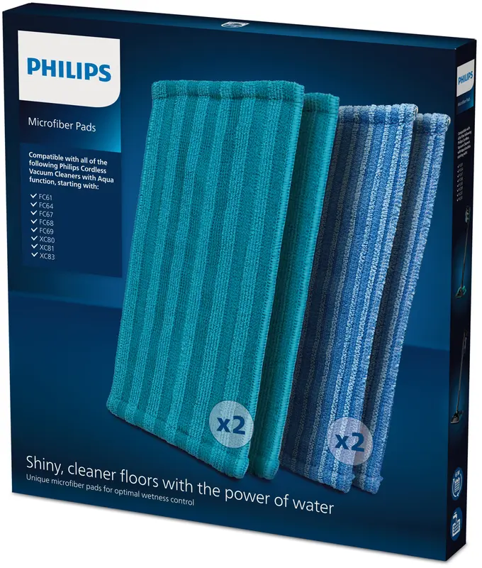 Microfiber mop Accessory Kit PowerPro Aqua SpeedPro Aqua and SpeedPro Max Aquawith2 regular microfiber pads and2 delicate microfiber pads