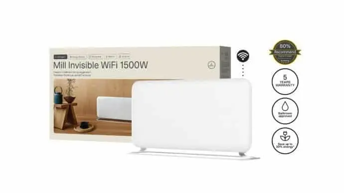 Mill PA1500WIFI3A 1500W Paneelverwarming Convector incl voet