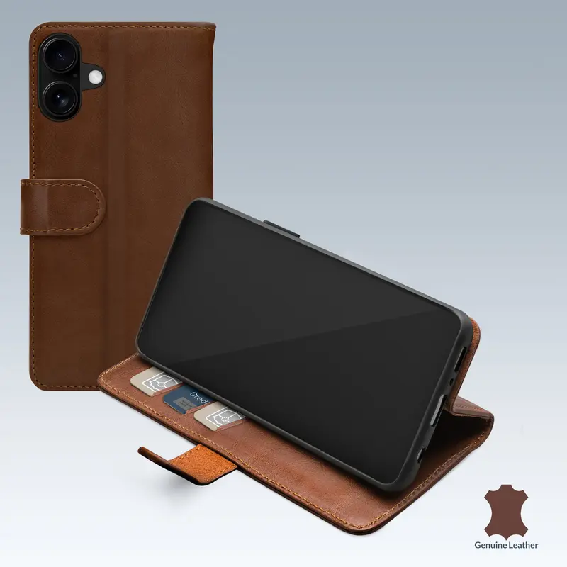 Mobilize Leather Wallet Apple Iphone 16 Brown