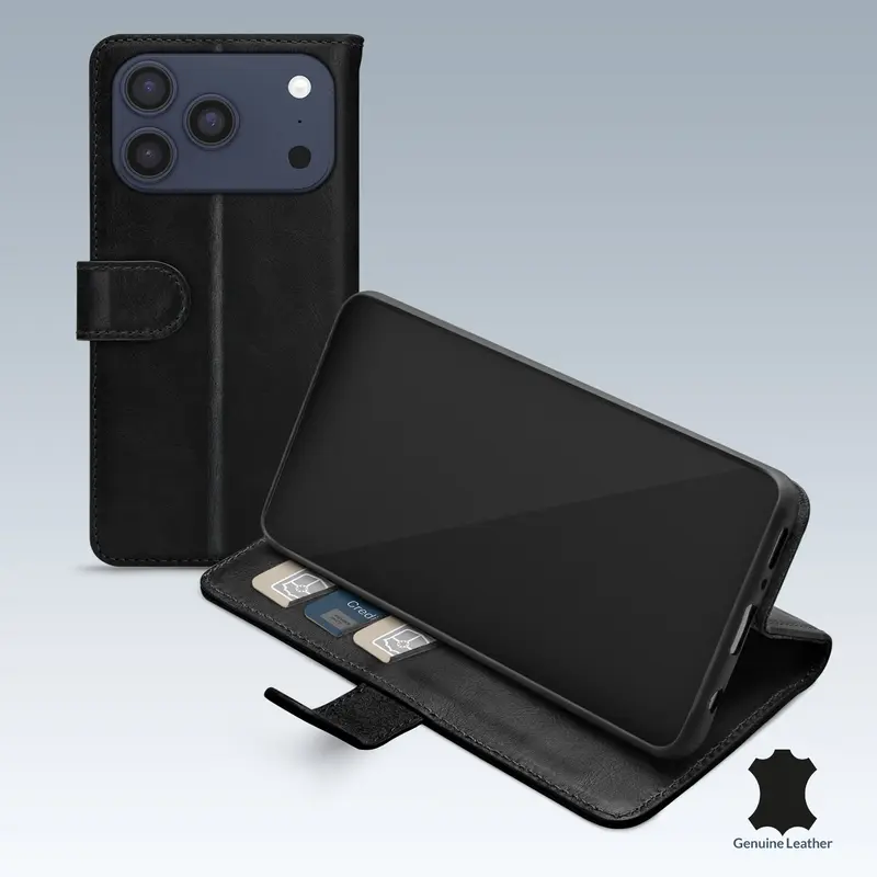 Mobilize Leather Wallet Apple Iphone 17 Pro Black