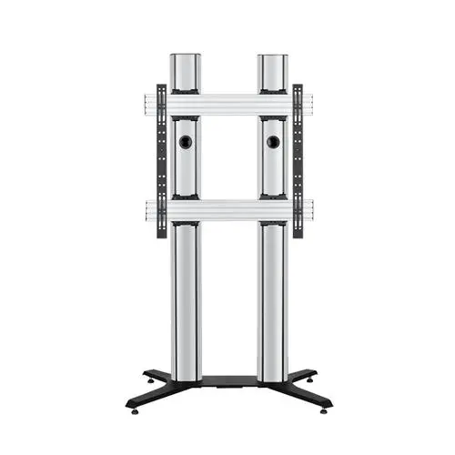 MODE-AL - Premium Freestanding Single Screen Twin Column UC Stand -(VESA 900 x 800) - 2m Black